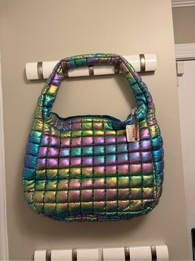 Free People Limited Edition Iridescent Quilted Carryall Bag - SOLD OUT - RARE